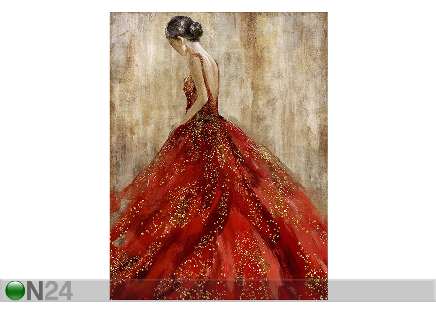 Масляная картина Женщина в красном 60х80 см увеличить