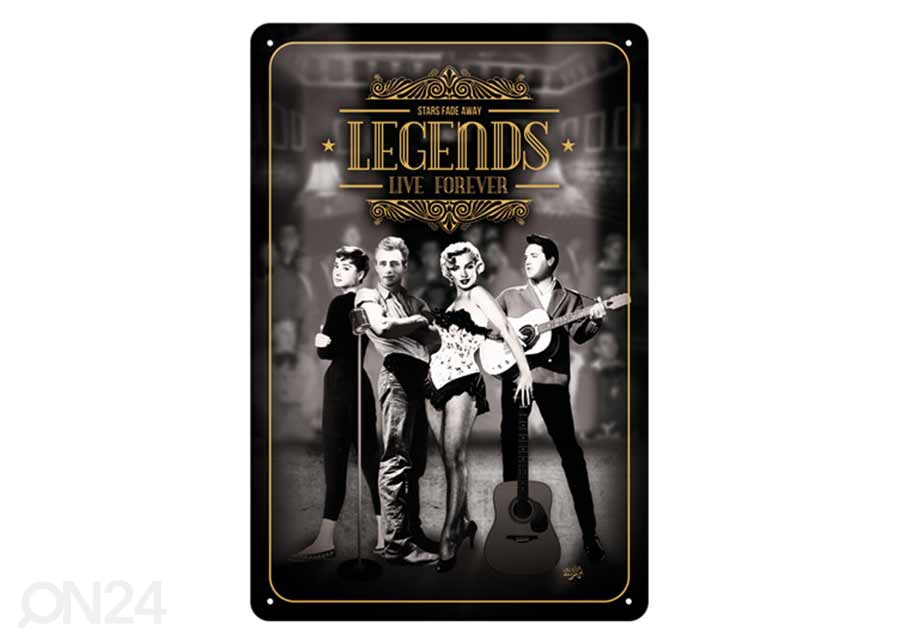 Металлический постер Legends Live Forever 20x30 см увеличить