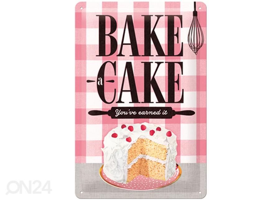 Металлический постер в ретро-стиле Bake a cake 20x30 cm увеличить