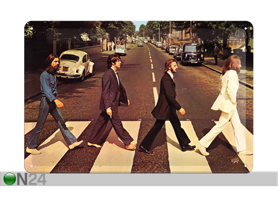 Металлический постер в ретро-стиле Beatles Abbey Road 30x20 cm увеличить