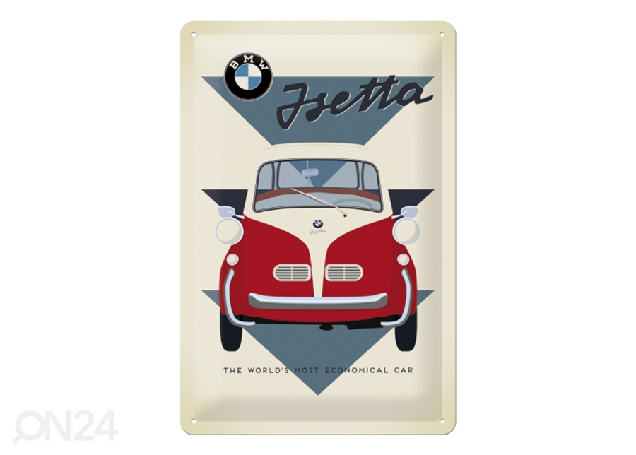 Металлический постер в ретро-стиле BMW Isetta 20x30 см увеличить