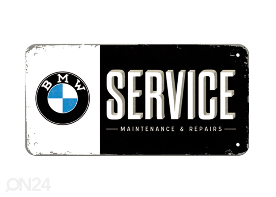 Металлический постер в ретро-стиле BMW Service 10x20 cm увеличить