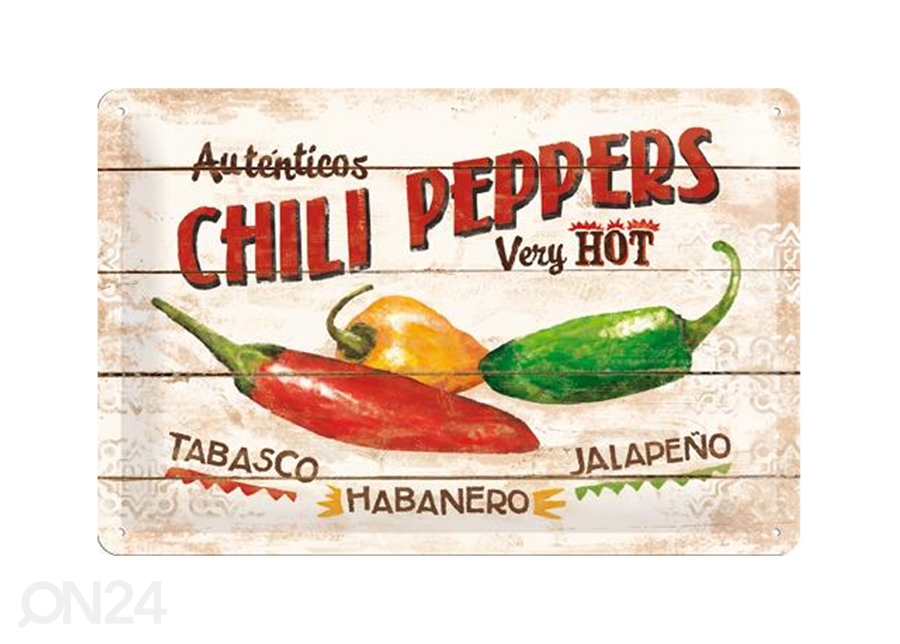 Металлический постер в ретро-стиле Chili Peppers 20x30 cm увеличить
