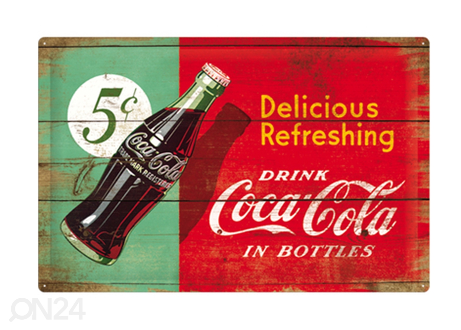Металлический постер в ретро-стиле Coca-Cola Delicious Refreshing 40x60 см увеличить