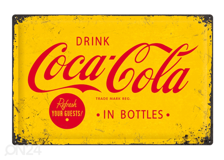 Металлический постер в ретро-стиле Coca-Cola in bottles 40x60 см увеличить