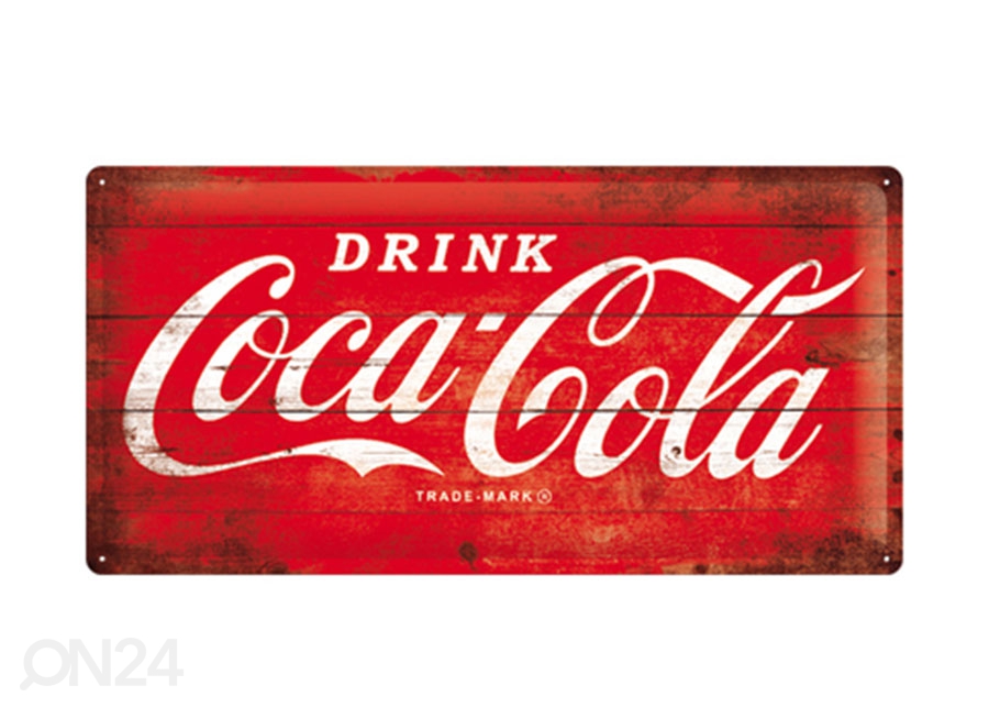 Металлический постер в ретро-стиле Coca-Cola logo 25x50 cm увеличить