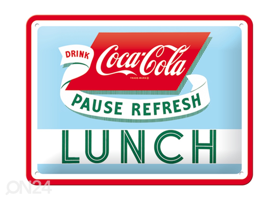 Металлический постер в ретро-стиле Coca-Cola Lunch 15x20 см увеличить