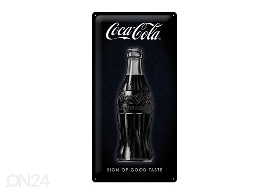 Металлический постер в ретро-стиле Coca-Cola Sign of good taste 25x50 см увеличить