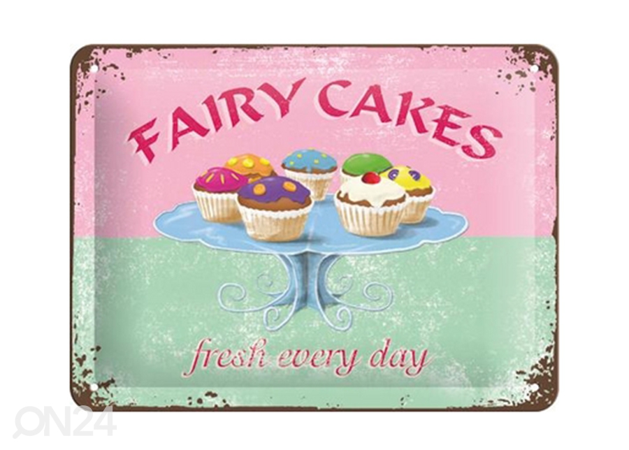 Металлический постер в ретро-стиле Fairy Cakes 15x20 см увеличить