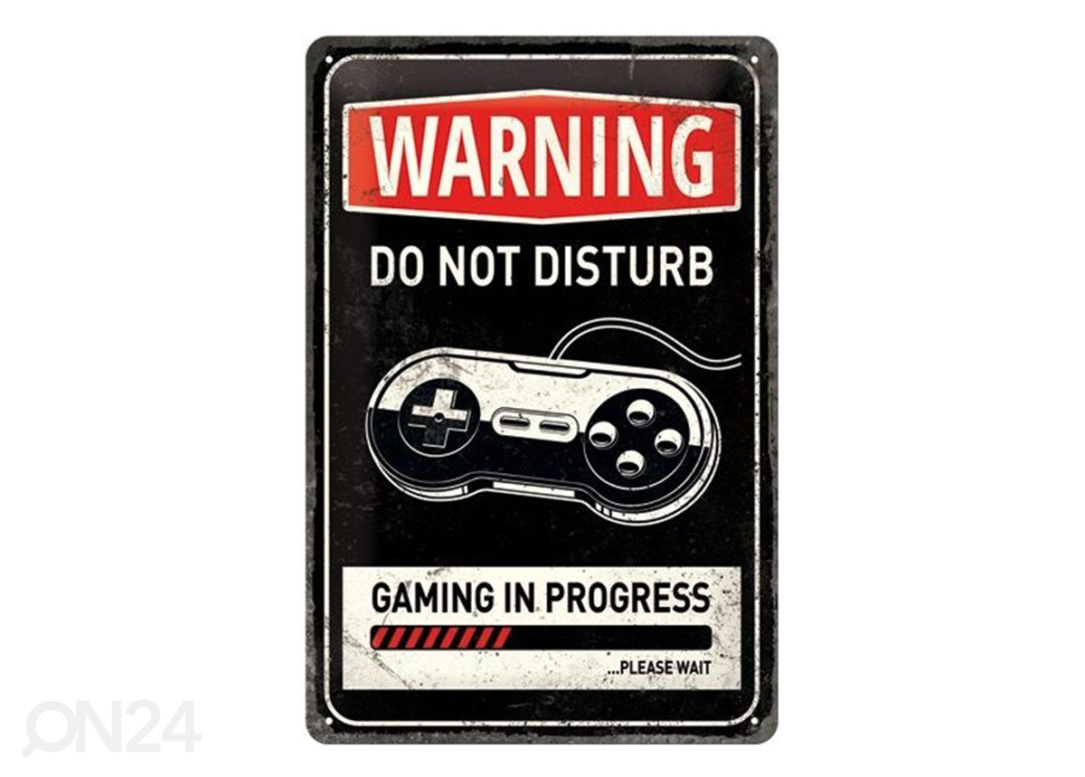 Металлический постер в ретро-стиле Gaming in progress 20x30 см увеличить