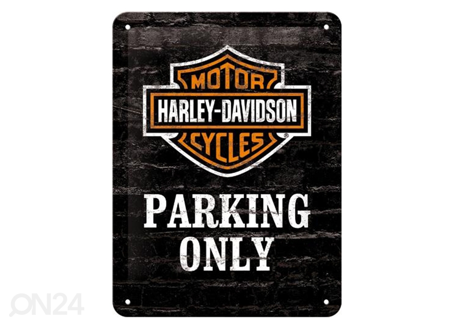 Металлический постер в ретро-стиле Harley-Davidson Parking Only 15x20 см увеличить