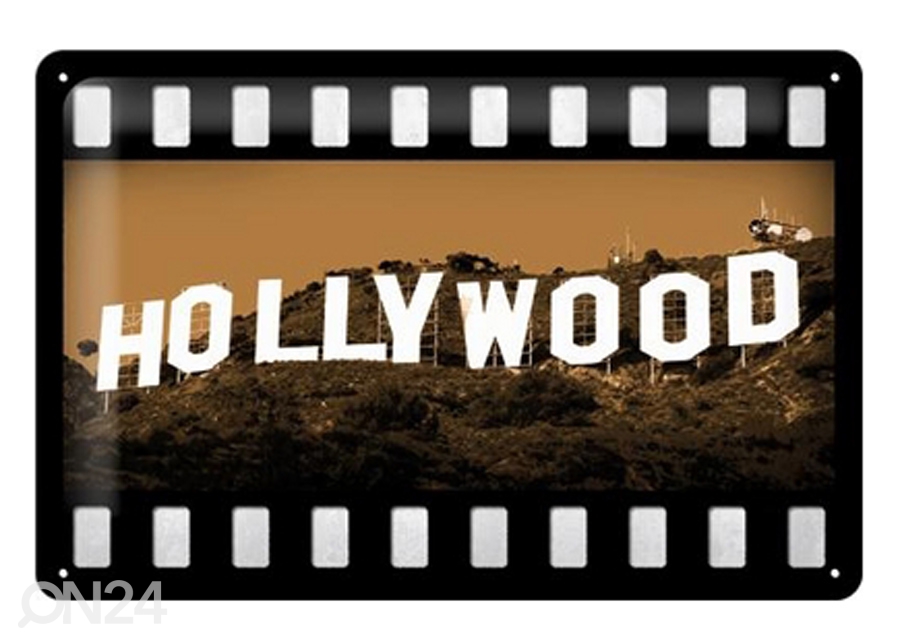 Металлический постер в ретро-стиле Hollywood 20x30cm увеличить