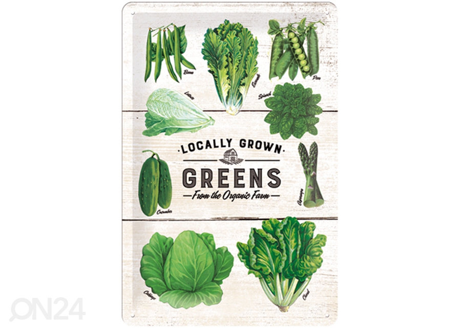 Металлический постер в ретро-стиле Locally Grown Greens 20x30 cm увеличить