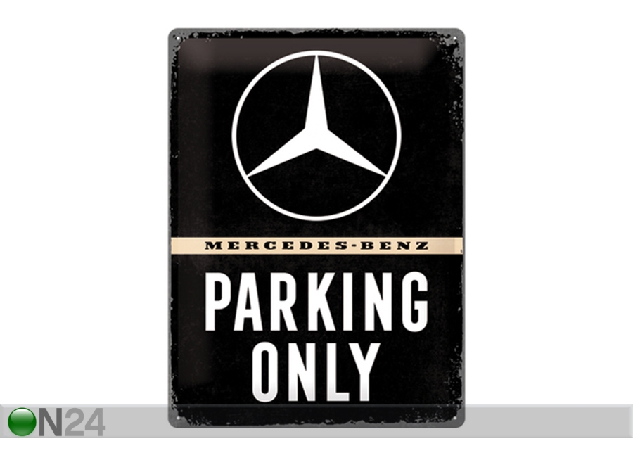 Металлический постер в ретро-стиле Mercedes-Benz Parking Only 30x40 см увеличить