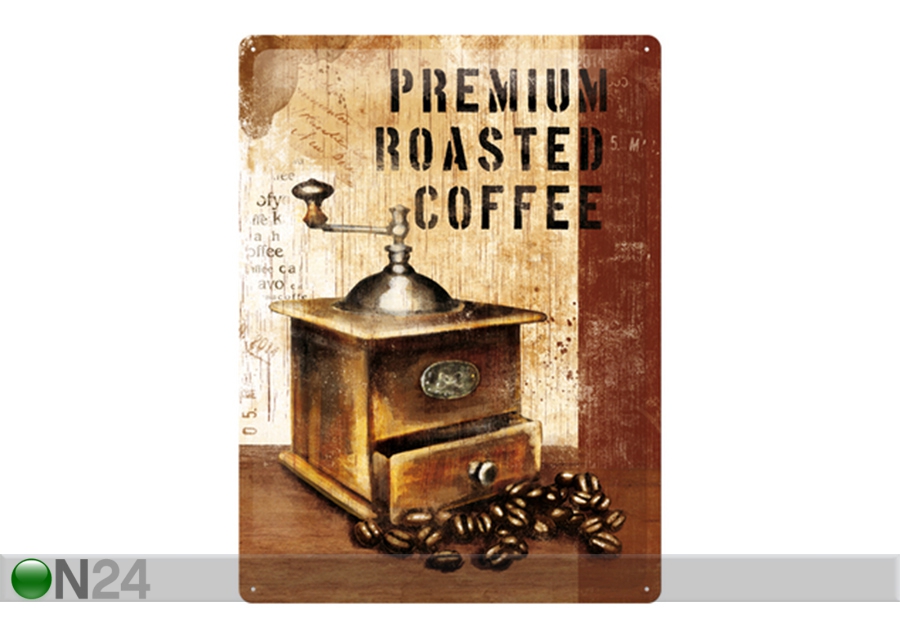 Металлический постер в ретро-стиле Premium Roasted Coffee 30x40 см увеличить