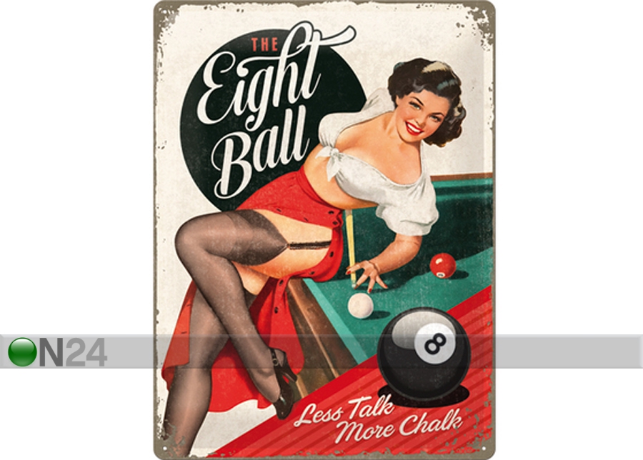 Металлический постер в ретро-стиле The Eight Ball 30x40cm увеличить