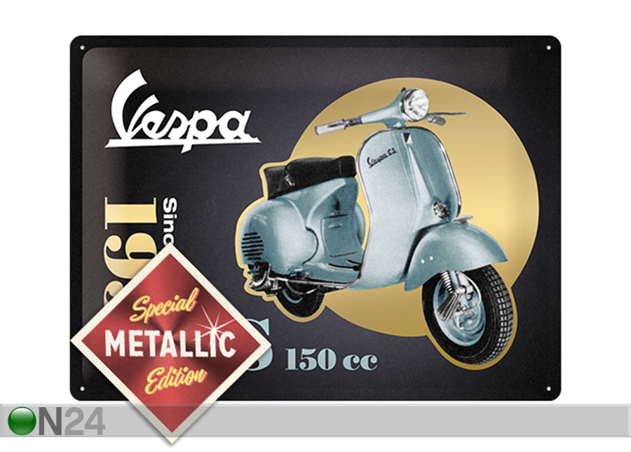 Металлический постер в ретро-стиле Vespa GS 150cc Metallic 30x40 см увеличить