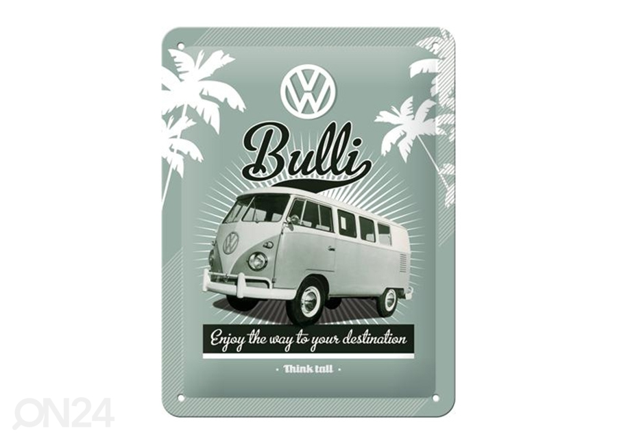 Металлический постер в ретро-стиле VW Bulli 15x20 см увеличить