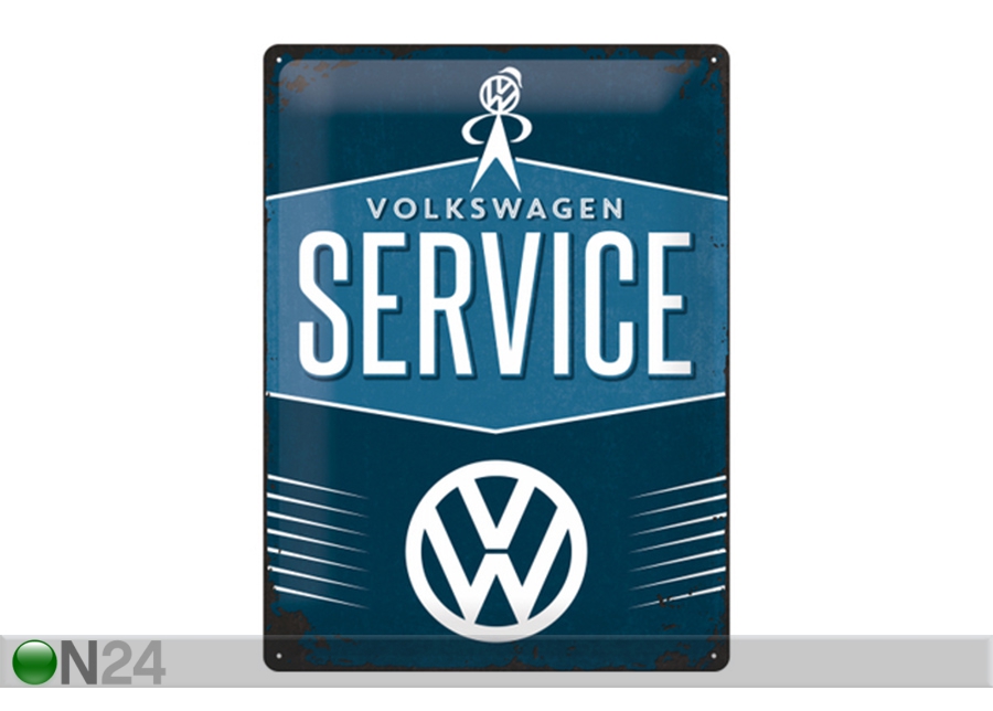 Металлический постер в ретро-стиле VW Service 30x40 см увеличить