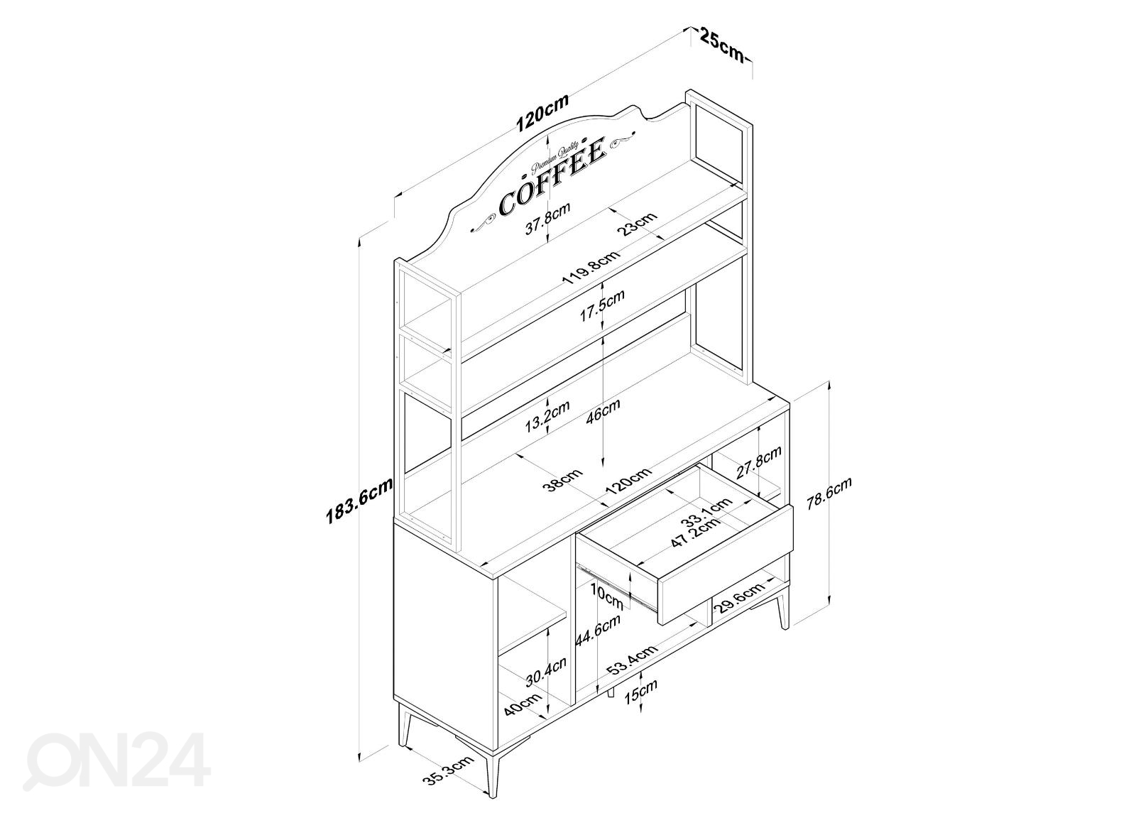 Мини-кухня / кухонный шкаф Yes 120 cm увеличить размеры