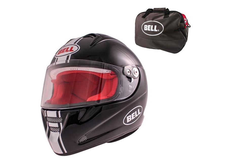 Мотоциклетный шлем BELL M5X Daytona чёрный белый увеличить