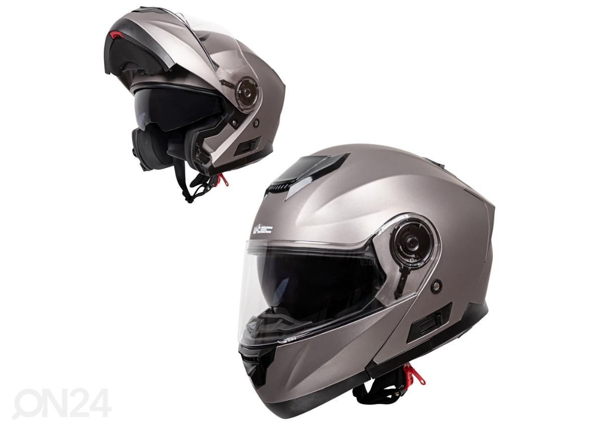 Мотоциклетный шлем Lanxamo серый размер XL 61-62 см увеличить