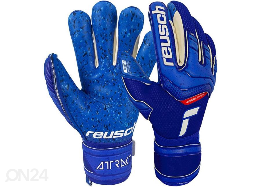 Мужские футбольные вратарские перчатки Reusch Attrakt Fusion Finger Support увеличить