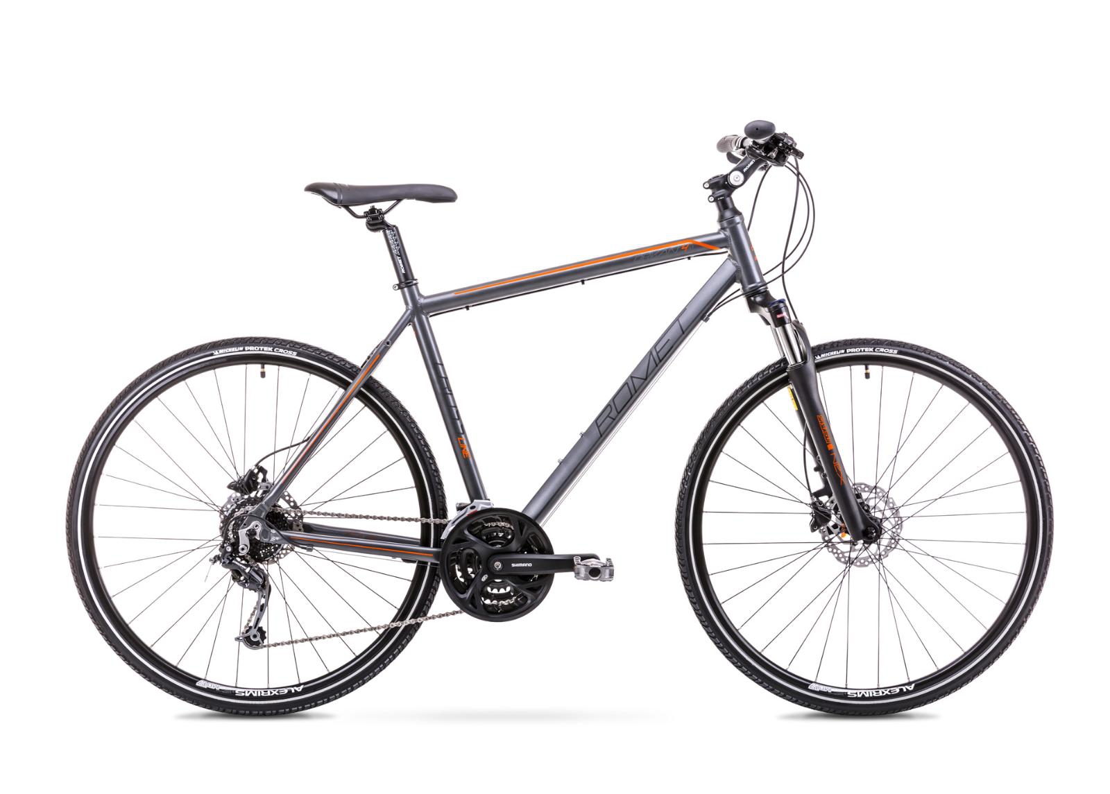 Мужской гибридный велосипед 19 M Rower ROMET ORKAN 4 M графитовый увеличить