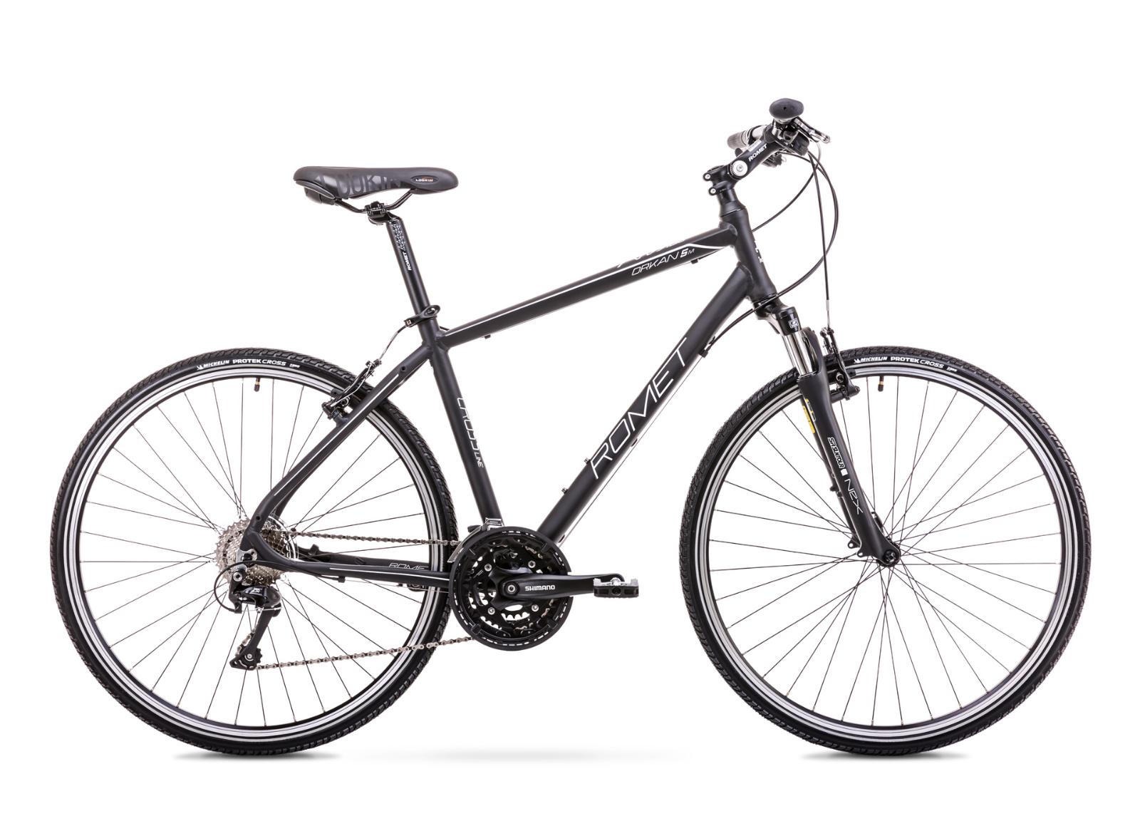Мужской гибридный велосипед 19 M Rower ROMET ORKAN 5 M черно-белый увеличить