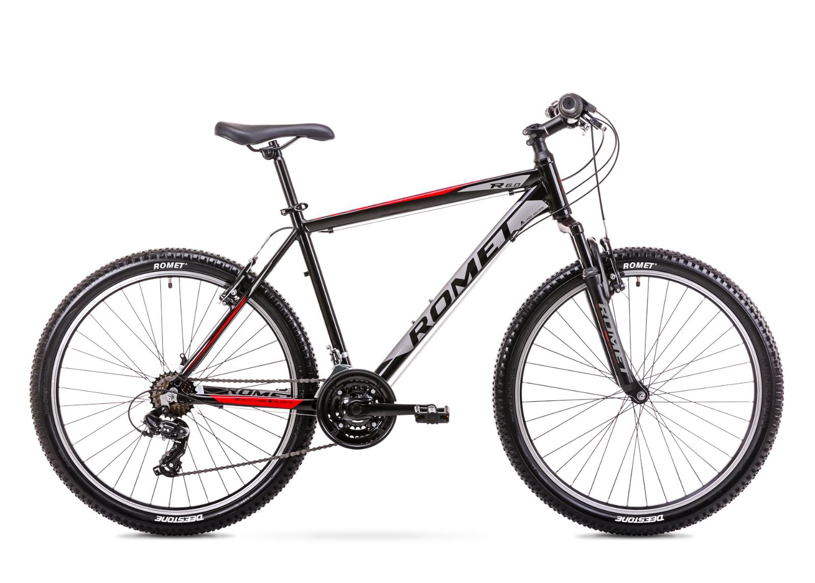 Мужской горный велосипед 14 S Rower ROMET RAMBLER R6.0 черный и красный увеличить