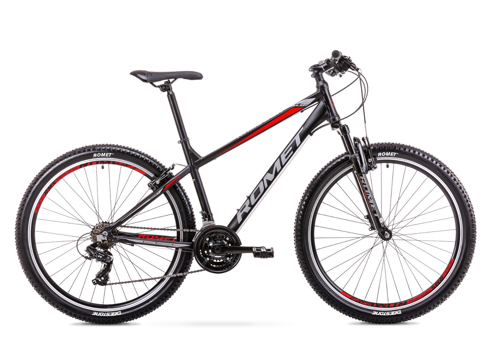 Мужской горный велосипед 17 M Rower ROMET RAMBLER R7.0 LTD черно-красный увеличить
