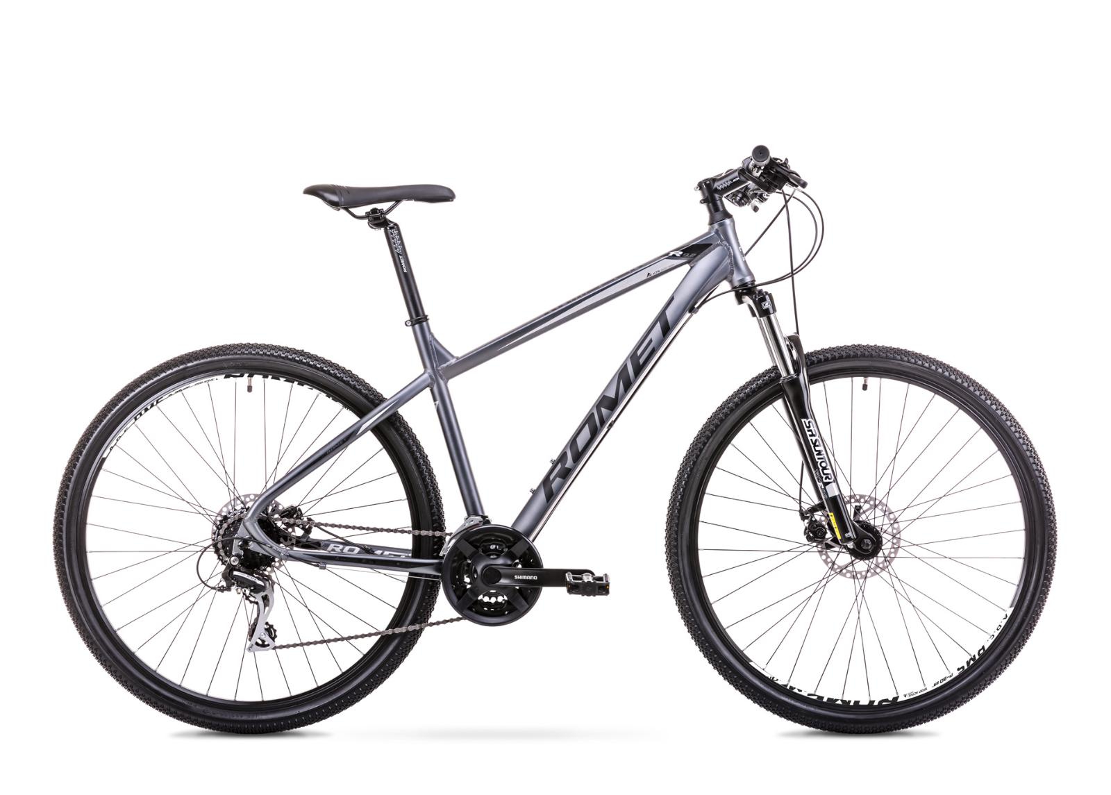 Мужской горный велосипед 17 M Rower ROMET RAMBLER R9.2 графитовый/черный увеличить