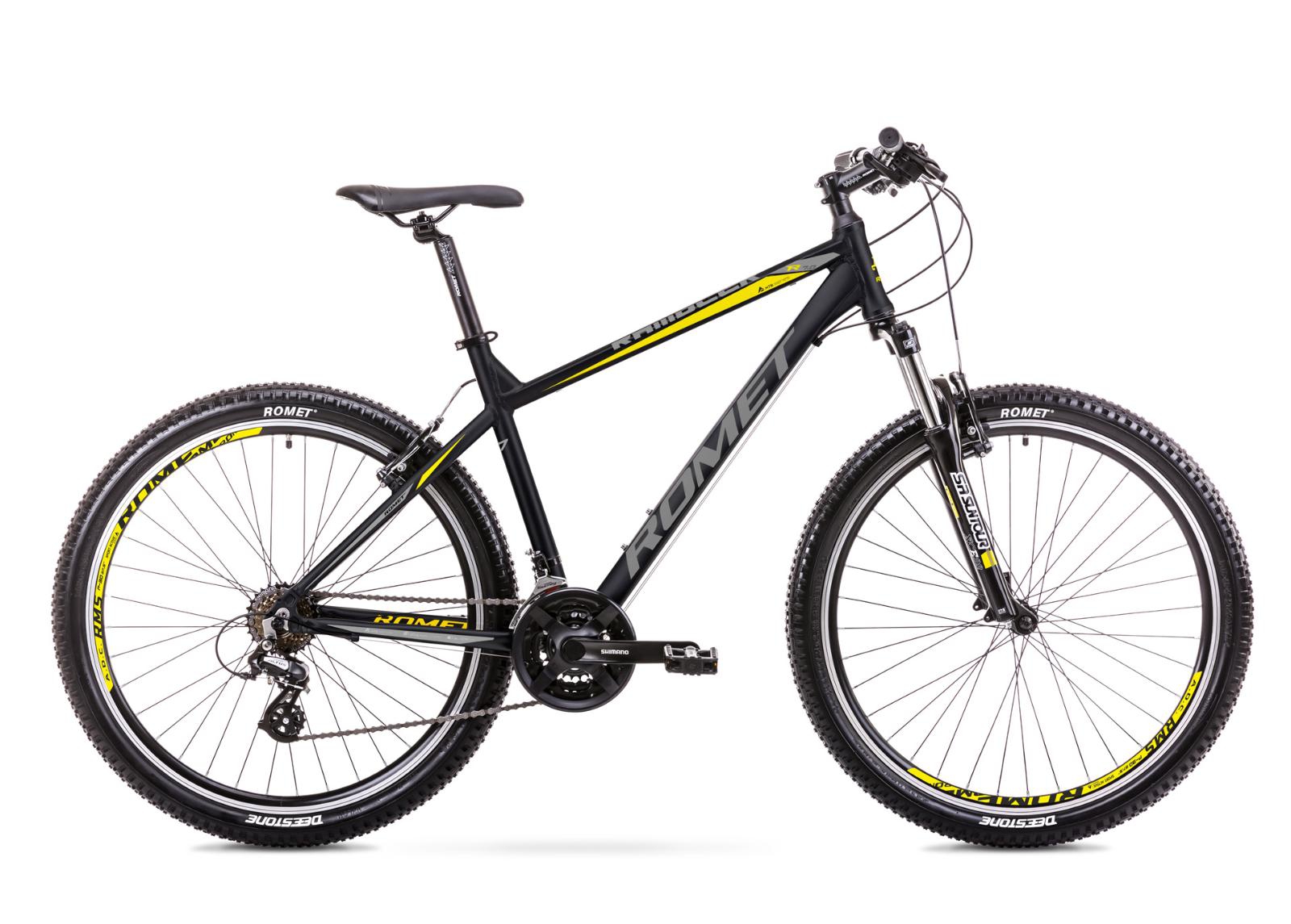 Мужской горный велосипед 21 XL Rower ROMET RAMBLER R7.0 черно-желтый увеличить