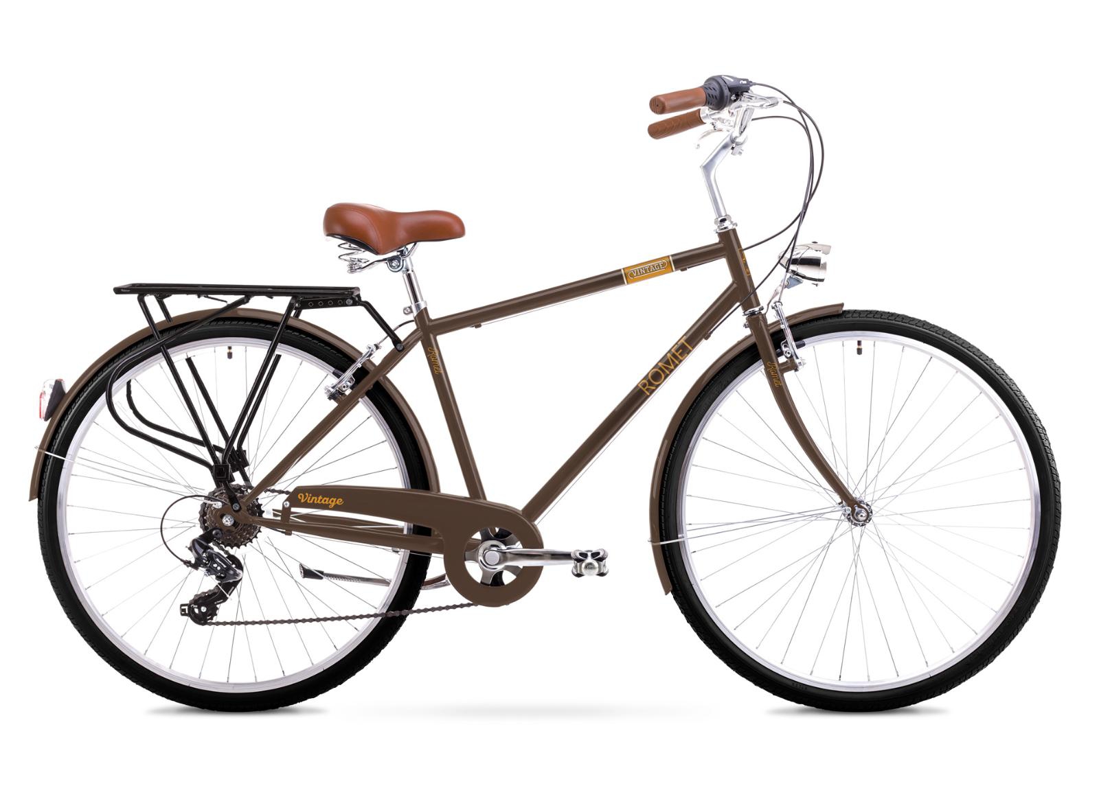 Мужской городской велосипед 18 L Rower ROMET VINTAGE M коричнеывй увеличить