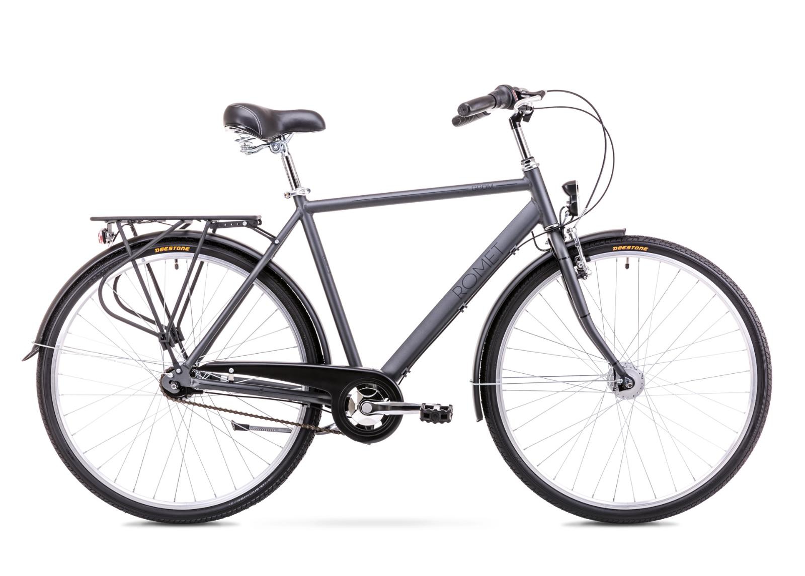 Мужской городской велосипед 20 M Rower ROMET GROM 7S графитовый увеличить