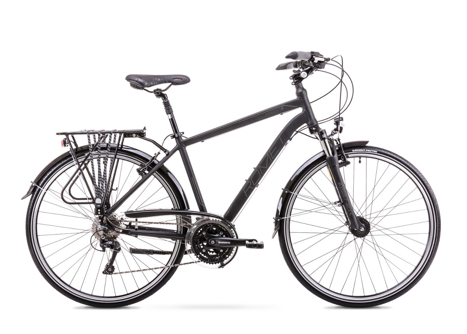 Мужской туристический велосипед 21 L Rower ROMET WAGANT 6 серебристо-черный увеличить