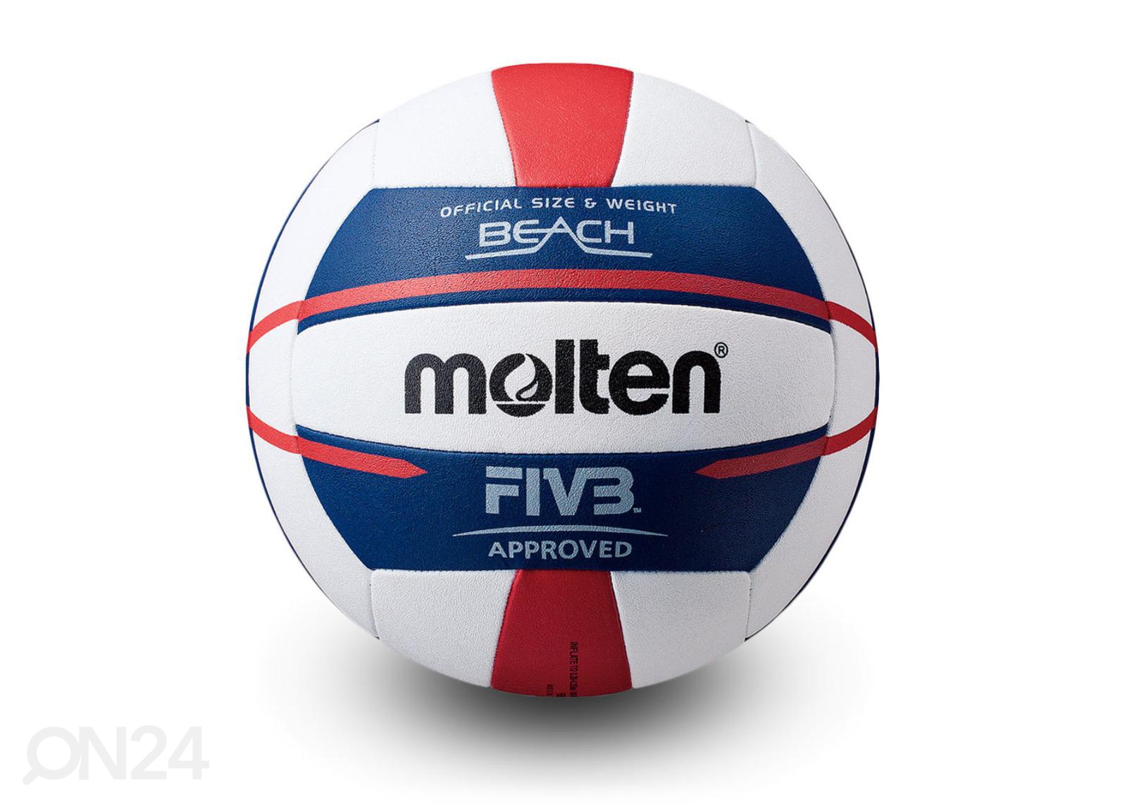 Мяч для пляжного волейбола Molten V5B5000-DE, рожд. кожа, белый / синий / красный увеличить