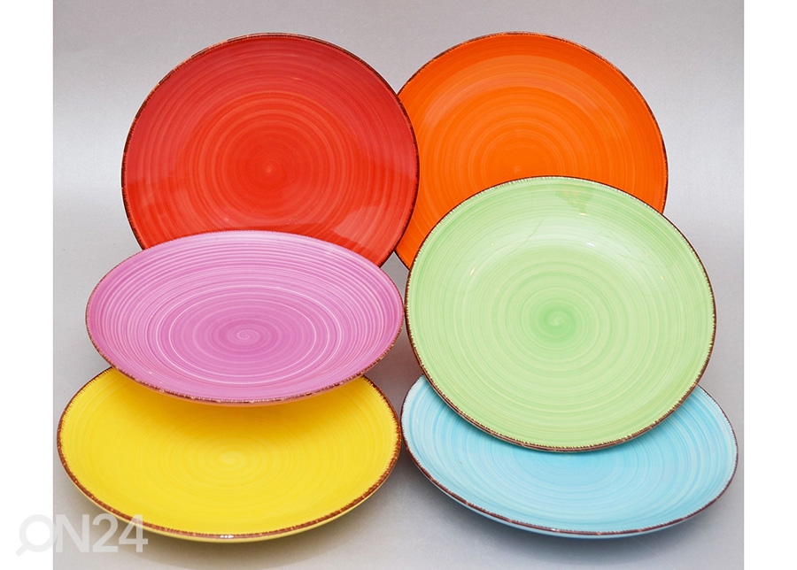 Набор керамических тарелок для вторых блюд 6 шт увеличить