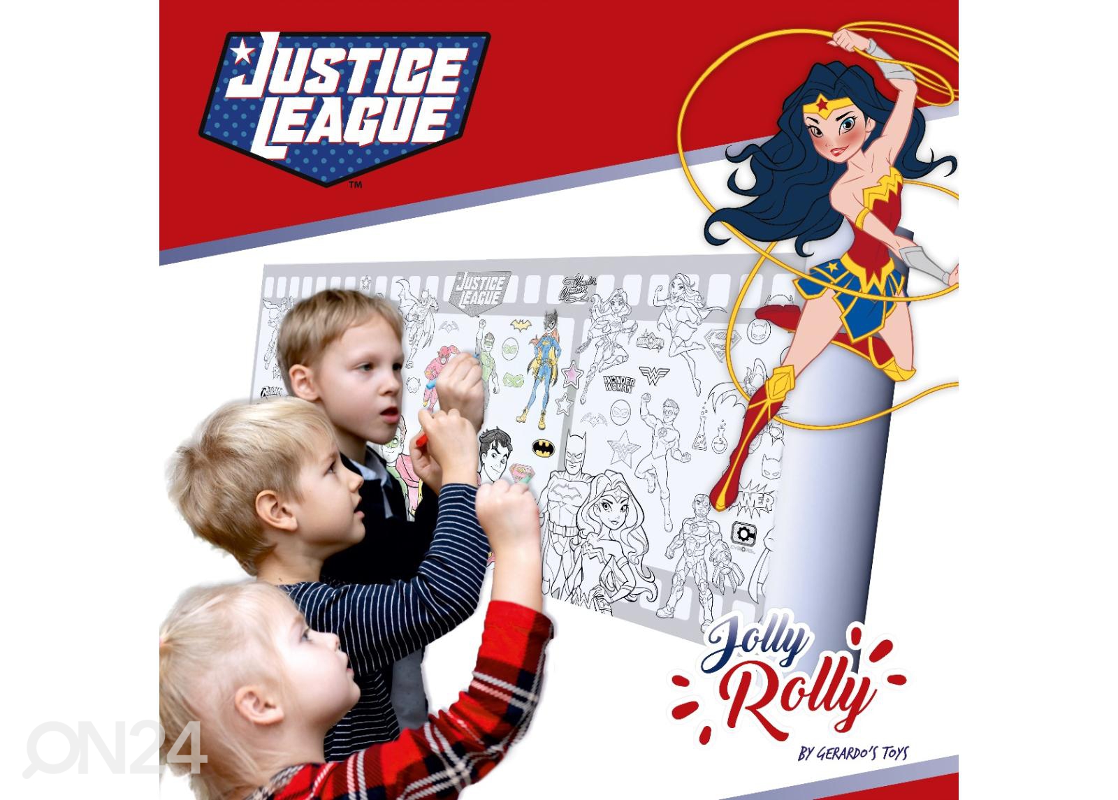 Наклеиваемая раскраска Gerardo's Toys Jolly Rolly Justice League увеличить