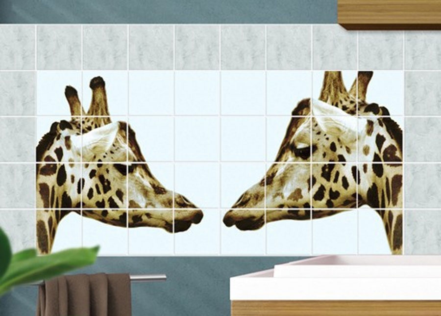 Наклейки на плитку Giraffes In Love 60x120 cm увеличить