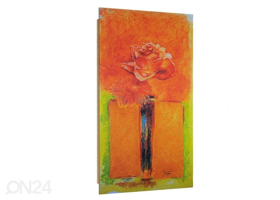 Настенная картина Rose in vase 3D 50x100 см увеличить