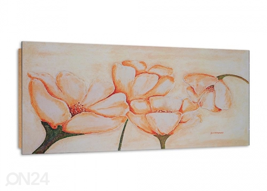 Настенная картина White Poppies 3D 100x50 см увеличить