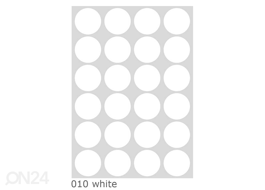 Настенная наклейка A3, Белые большие точки увеличить