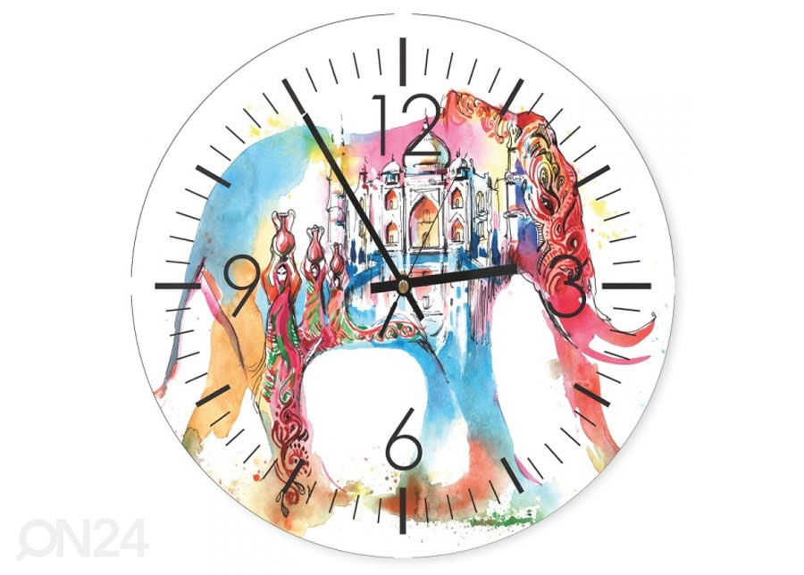 Настенные часы с изображением Colorful elephant увеличить