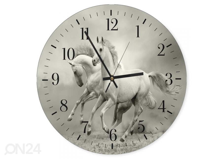 Настенные часы с картиной White horses увеличить