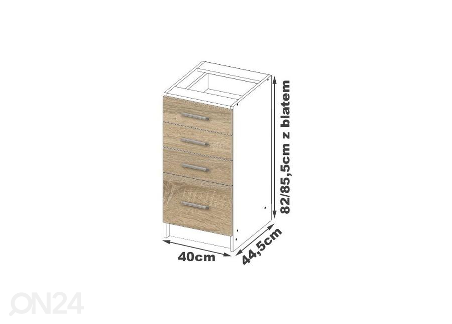 Нижний кухонный шкаф 40 cm увеличить