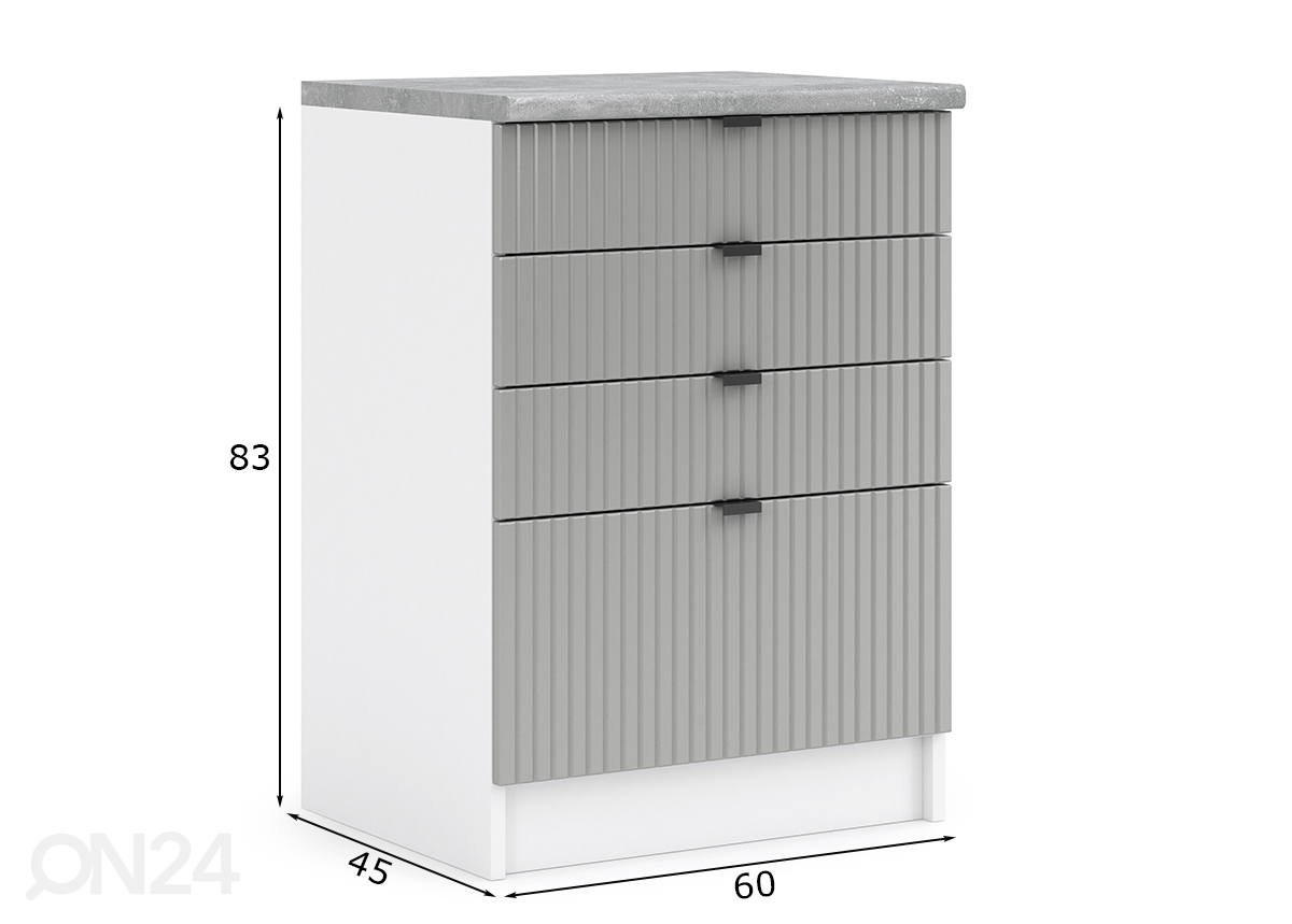 Нижний кухонный шкаф Lissone 60 cm увеличить размеры
