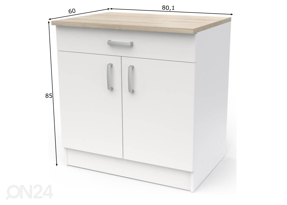 Нижний кухонный шкаф Soy 80 cm увеличить размеры