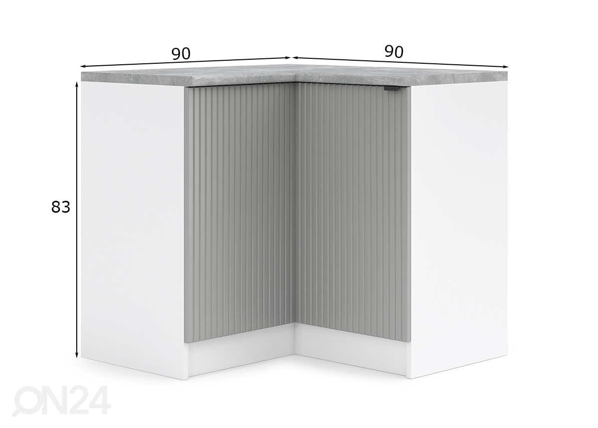 Нижний угловой шкаф Lissone 90x90 cm увеличить размеры