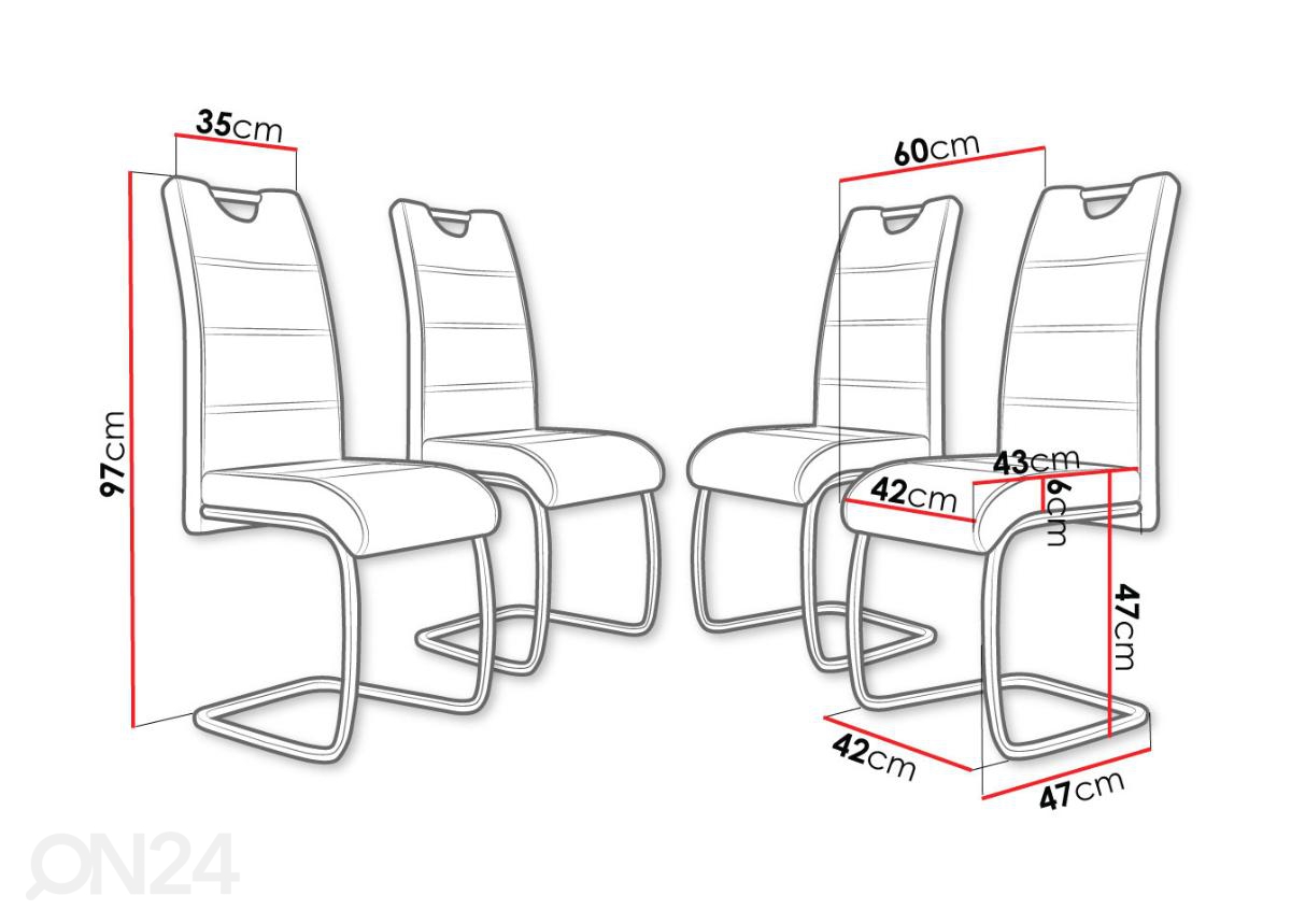 Обеденные стулья, 4 шт увеличить размеры